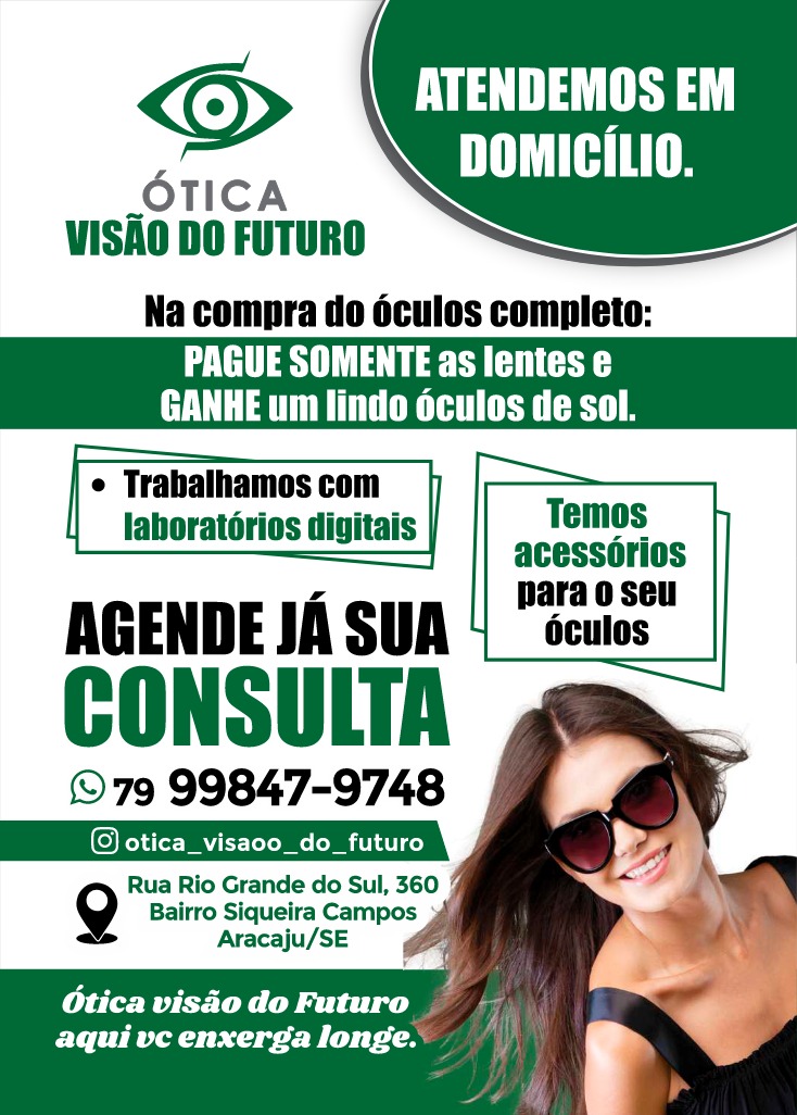 Campanha de atendimento e consulta da Ótica Visão do Futuro